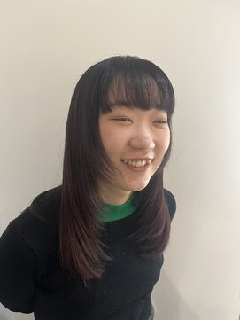 アルバサンス(albasanz) ボルドーカラー＋顔周りレイヤー