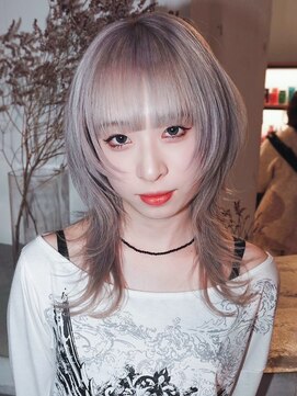 アルバム 池袋(ALBUM) ミディアムロングウルフレイヤーウルフカット_ba539522