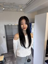 キコエル 三軒茶屋(kikoeru)&nbsp;艶髪ブルーブラックに顔まわりほんのりレイヤー