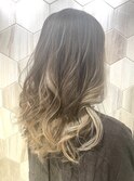 ロングレイヤー/グラデーションカラー/白髪ぼかし
