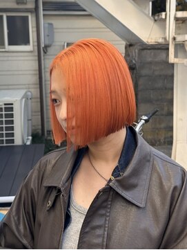 アフターニュース 新潟(afternews) ボブ/オレンジ/ブリーチ/ダブルカラー/ミニボブ/髪質改善/新潟