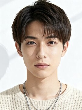 エイチ メンズ(H) 波巻きパーマラウンドマッシュソフトモヒカンオールバック短髪