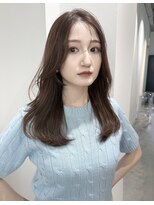 オールヘア(ALL HAIR) 韓国風レイヤー×ブリーチなしヘーゼルベージュ