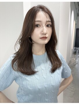 オールヘア(ALL HAIR) 韓国風レイヤー×ブリーチなしヘーゼルベージュ