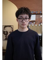 エディ(Edy)&nbsp;メンズスパイキーショート刈り上げツイストピンパーマ眉毛カット