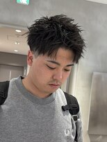 エイド 渋谷(aid) 刈り上げツーブロアップバングショートスキンテーパーフェード