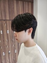アッシュ 池上店(Ash)&nbsp;メンズフェザーパーマセンターパート刈り上げ縮毛矯正
