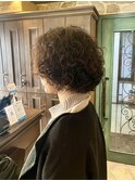 プードルパーマデジタルパーマデジパショートボブウェーブヘア