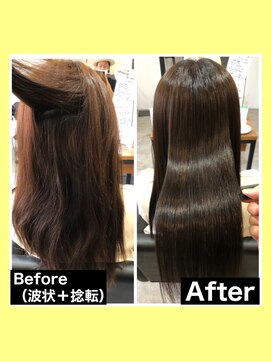 アールヘアー(ar hair) 【AR HAIR 店長　白井孝文】髪質改善ストレートBefore、After