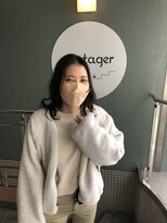 パルタジェ(partager) ダークアッシュ、ノーバングで大人女性感アップ