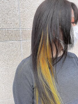 ビーハイブ ギフト(BeeHIVE GIFT) ロングスタイルインナーカラーイエロー