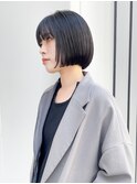 【CAF 照下　黒髪小顔ストレートボブ】