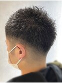 men's style  low fade gradation