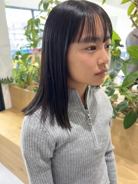 オーシャン(Ocean) 【OceanHair&Life田中愛梨】10代20代黒髪切りっぱなしミディアム