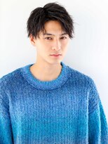<翁長孝輔>メンズ黒髪センターパートツイストパーマ/10代20代