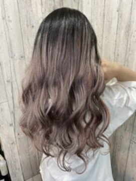 ネクサス 心斎橋(Nexus) エアリーロング美髪切りっぱなしボブピンクブラウンNexus心斎橋