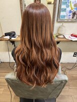 ベレッタ 枚方店(veretta.)&nbsp;オレンジbrown  山本綾香/ウェーブロング/韓国ヘア/韓国ロング