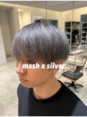 メンズマッシュxシルバーカラー