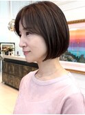 ショートヘアショートボブ縮毛矯正白髪ぼかし表参道青山30代