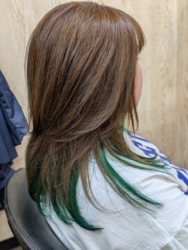 スムース(Smooth) カーキベージュ×インナーライムグリーン