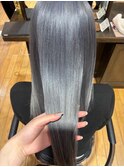 ロング髪質改善グレーシルバー