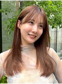 ロングサイドレイヤーベージュブラウン