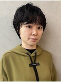 マニッシュショートパーマスタイルハンサムショート