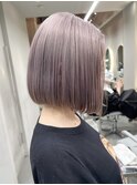タッセルボブミルクティーベージュヘーゼルベージュレイヤーボブ