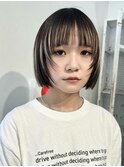 顔まわりレイヤー前髪ありイメチェンボブレイヤー