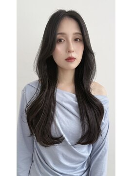 ボヌール 銀座並木通り店(Bonheur) 【stylist田中】韓国風くびれヘア×透明感たっぷり暗髪カラー