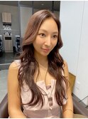 透明感ブラウン×大人のゆるウェーブ
