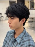 フェザーパーマ毛流れセンターパートシースルー韓流大人ヘア