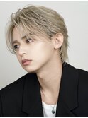 韓国マッシュセンターパートツーブロックフェザーパーマシャドウ