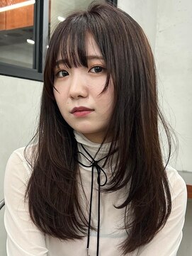 ニコ トウキョウ 渋谷(nico TOKYO) ミディアムレイヤーカット顔周りレイヤーハッシュカット透明感