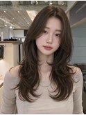 ピンクベージュ×前髪×髪質改善[髪質改善/縮毛矯正/韓国]T