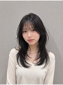 面長解消レイヤーカット