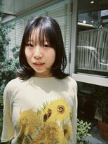 ロライマ 中目黒(roraima)&nbsp;ミディアム/レイヤー/前髪/黒髪/外ハネ/大人/カット