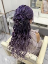 ヘアセットアリエス(aries)&nbsp;お団子ハーフアップ