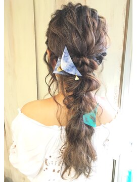 アンフィフォープルコ(AnFye for prco) 【AnFyeforprco】こなれ編み下ろしヘアアレンジ★