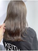 小顔セミウェットウェーブピンクベージュハイライトカラー