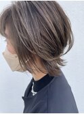 ショートウルフ×グレーアッシュスタイル