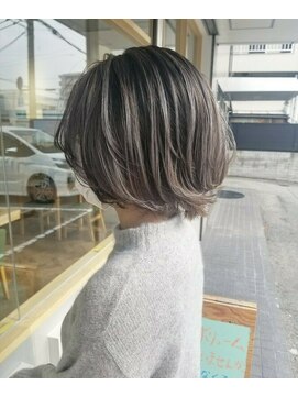 メルク(merc.) バレイヤージュONアッシュグレー♪【merc.松下】