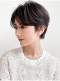 ハンサムショート大人ショートインナーグレージュ小顔カット