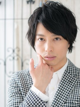 トニーアンドガイメン ホテル京阪仙台店(TONI&GUY MEN) 斜めバングオシャレパーマのアースカラーショートウルフh仙台