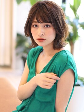 グランド(GRAND) 大人かわいい/ひし形/ココアブラウン/フリンジウェーブ