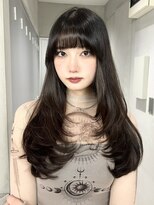 サイン 渋谷(SIGN)&nbsp;韓国ヘアーハッシュカットレイヤーカットグレージュブリーチ無し