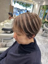イメージア 町田店(IMAGE A) ハイライト白髪ぼかしショート@30代40代50代60代