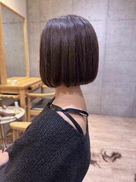 セイドット リー(Say. Ree) Say.ショートボブブルーカラーデジタルパーマミニウルフ表参道