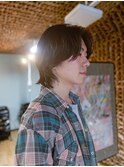 メンズミディアム/メンズロング/センターパート