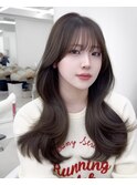 韓国ヘア　レイヤーカット　顔まわり